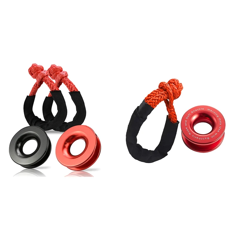 

Rope Shackle Synthetic Car Flexible Shackles 55000Lbs Trailer Tow Strap Pull Car Broke Down Winch Accessories-A79P