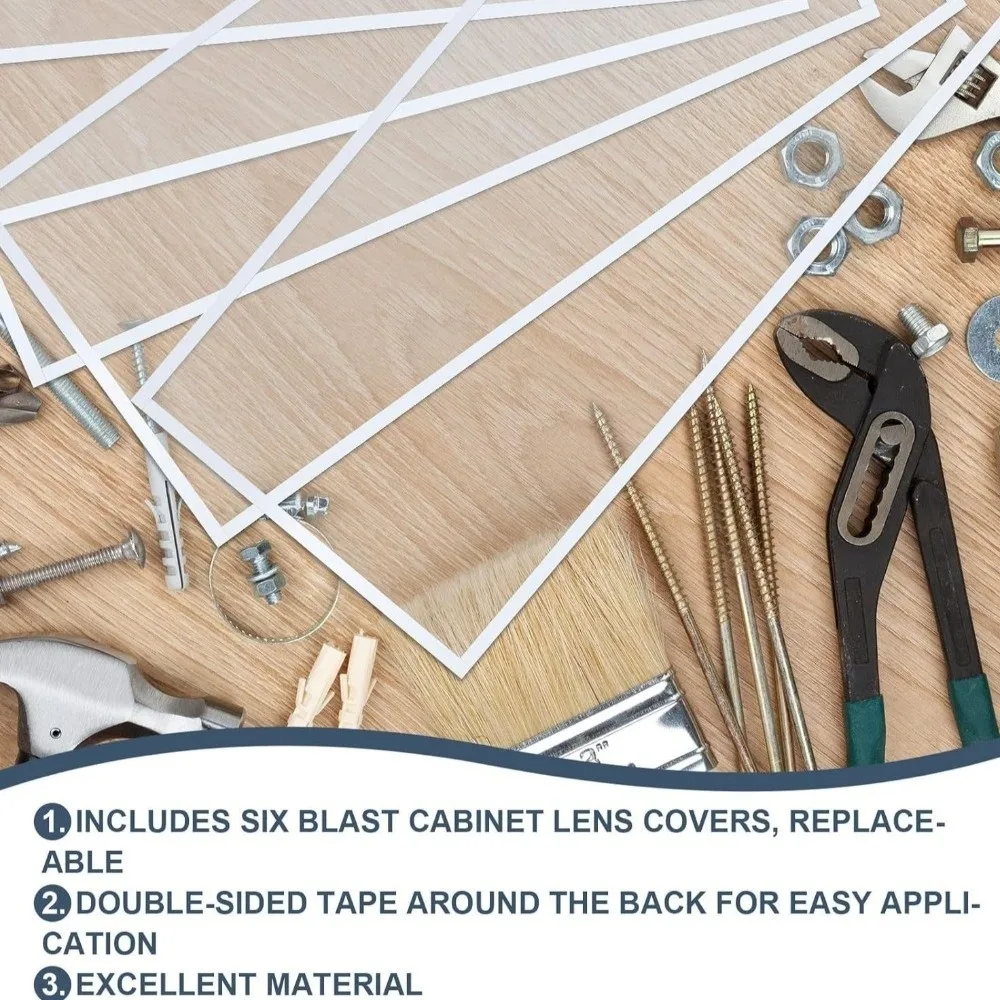 Clear Sandblast Cabinet Lens Protective Film Visibility Multifunctional Abrasive Blasting Cabinet Lens Cover Sandblast Tool