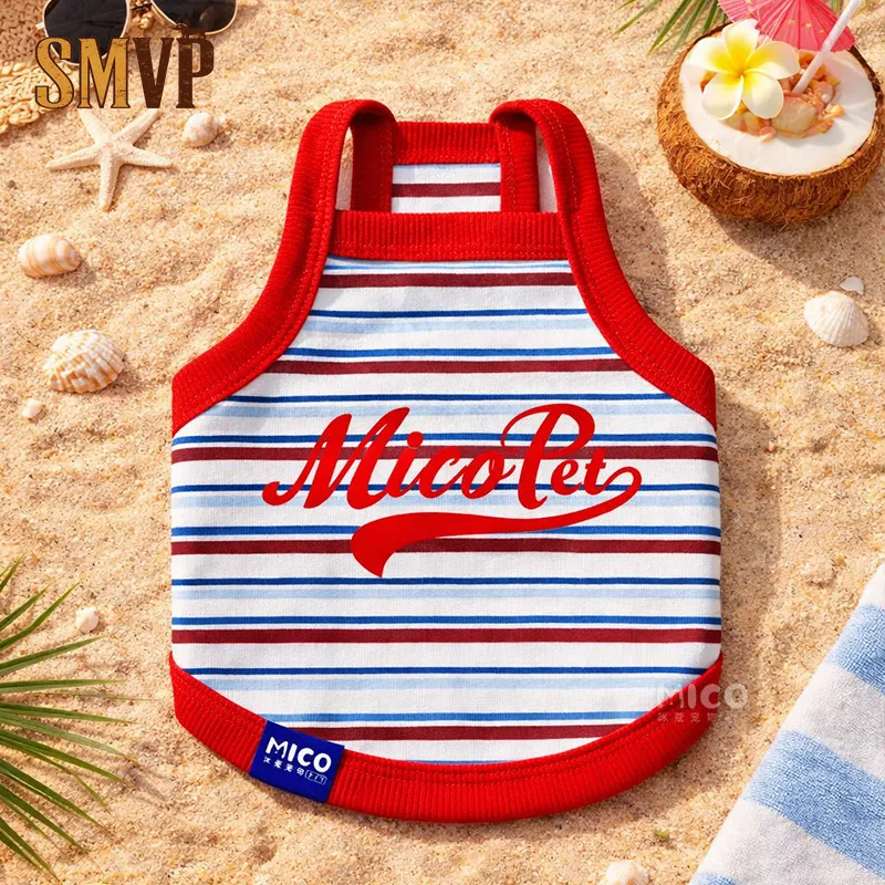 

Spring and Summer Pet Vest Suspender Sexy Cute Korean Striped Dog Clothes Cat Small Dog Original Design