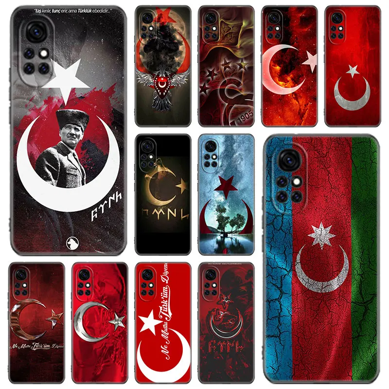 Republic Of Turkey Flag Phone Case For Huawei Honor 60 50 SE 30S Mate 30 20 10 Lite 40 Nova 9 8 Pro Y60 8i 7i 7SE 5T Premium