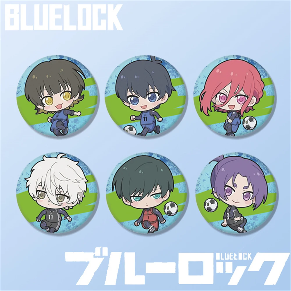 Anime BLUE LOCK Chibi Meliodas Diane Ban King Gowther Merlin Cosplay Costume Badge Pin SPTE Tinplate Brooch Accessories Prop