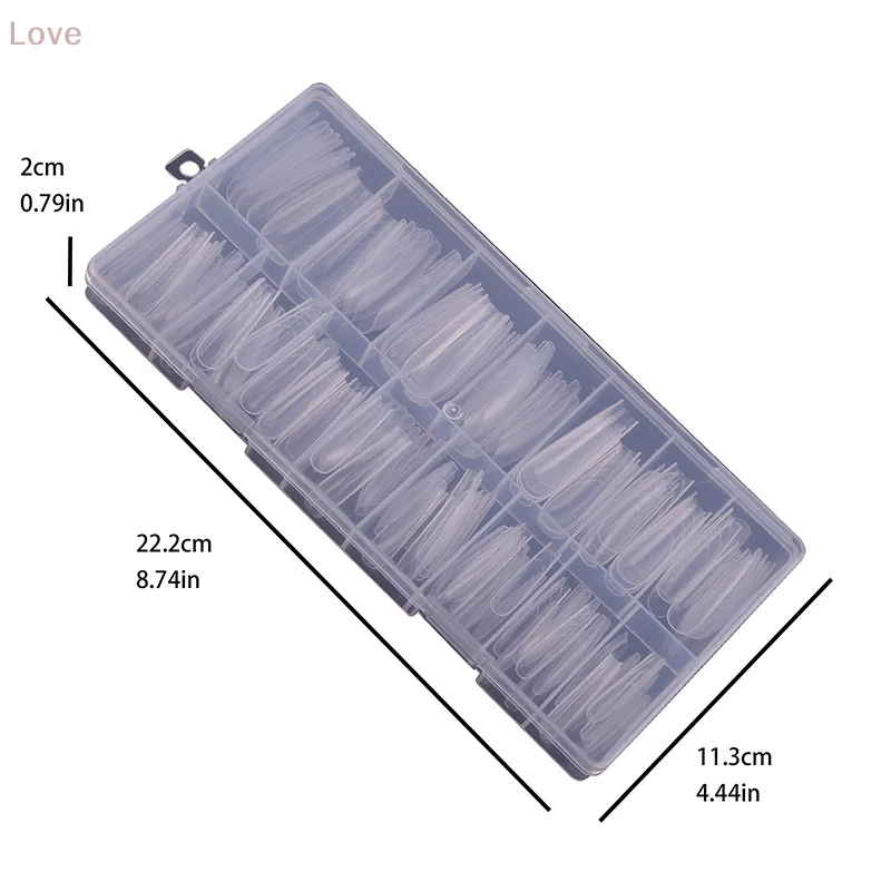 [L&P] 150 قطعة/صندوق قالب قالب الأظافر سهل الاستخدام أشكال مزدوجة مربعة التابوت اللوز تمديد نصائح كاذبة أداة بناء الجل