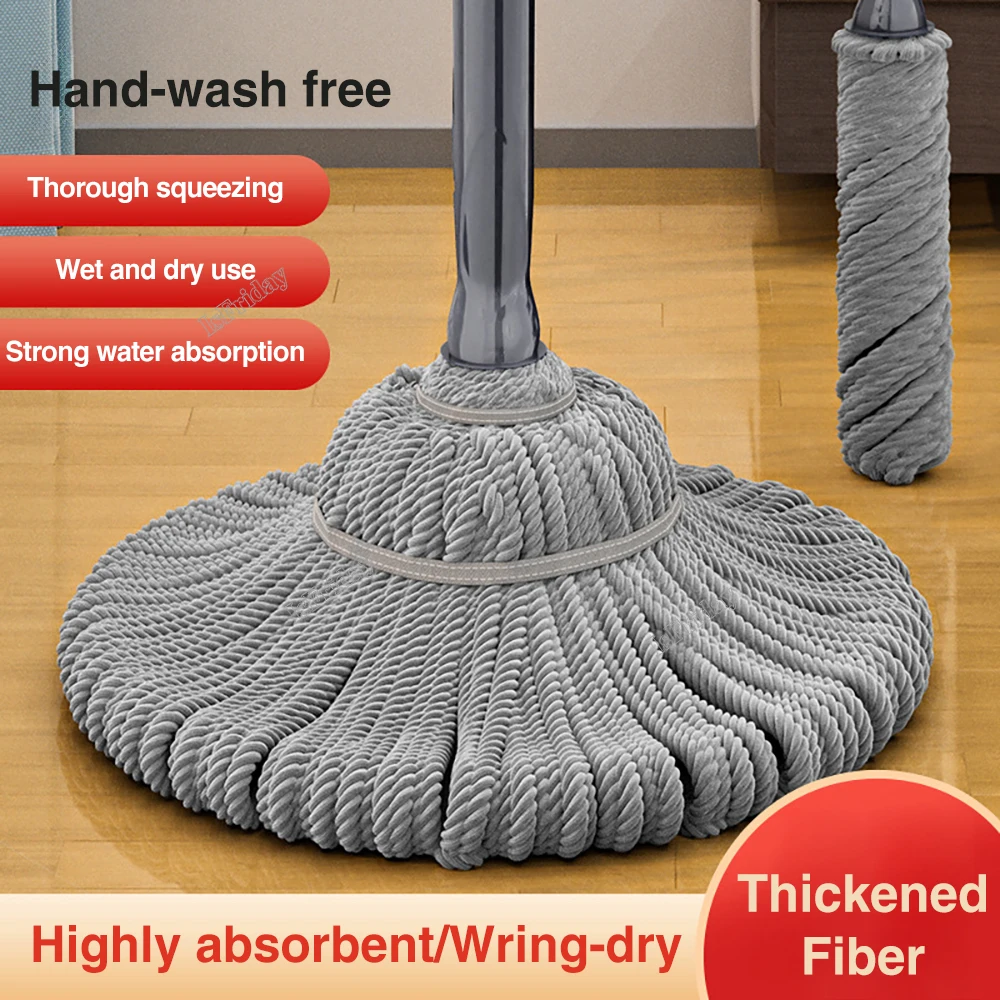 Rotating Self Twisting Water Mop New No Hand Washing Mop Household Mop Floor Cleaning Mop Lazy Person Mop Floor Cleaning Tools