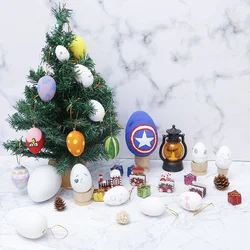 1PCS 3-8CM White Foam Eggs Solid Modelling Polystyrene Styrofoam Foam Ball Eggs Shape DIY Easter Decorations Kids Gifts