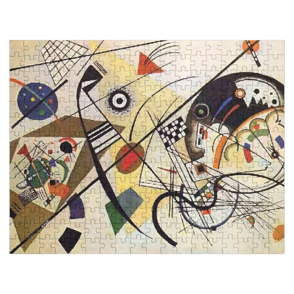 Transverse Line, Abstract, Wassily Kandinsky Jigsaw Puzzle Wood Puzzle Personalized Kids Gifts Wooden Jigsaw Puzzles For Adults