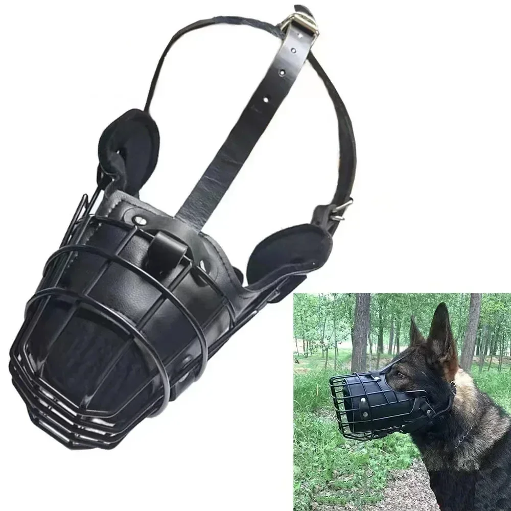 Dog Training Muzzles Black Tactical Mouth Cage German Shepherd Doberman Sniffer Dog Defense Muzzle Anti-Bite Dog Masks Black