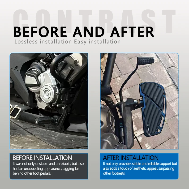 New LFC700 Motorcycle Anti-slip Pedal Front Footrest For Benda LFC700 LFC 700 Lfc700 Dark Flag 500 Enlarged Pedal Accessories