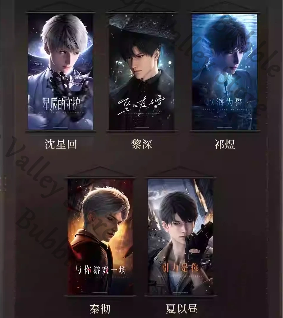 

Genuine Anime Love and Deepspace Sylus Xavier Rafayel Caleb Zayne Cosplay Hang Picture Cartoon Paint Poster Scroll Painting Xmas