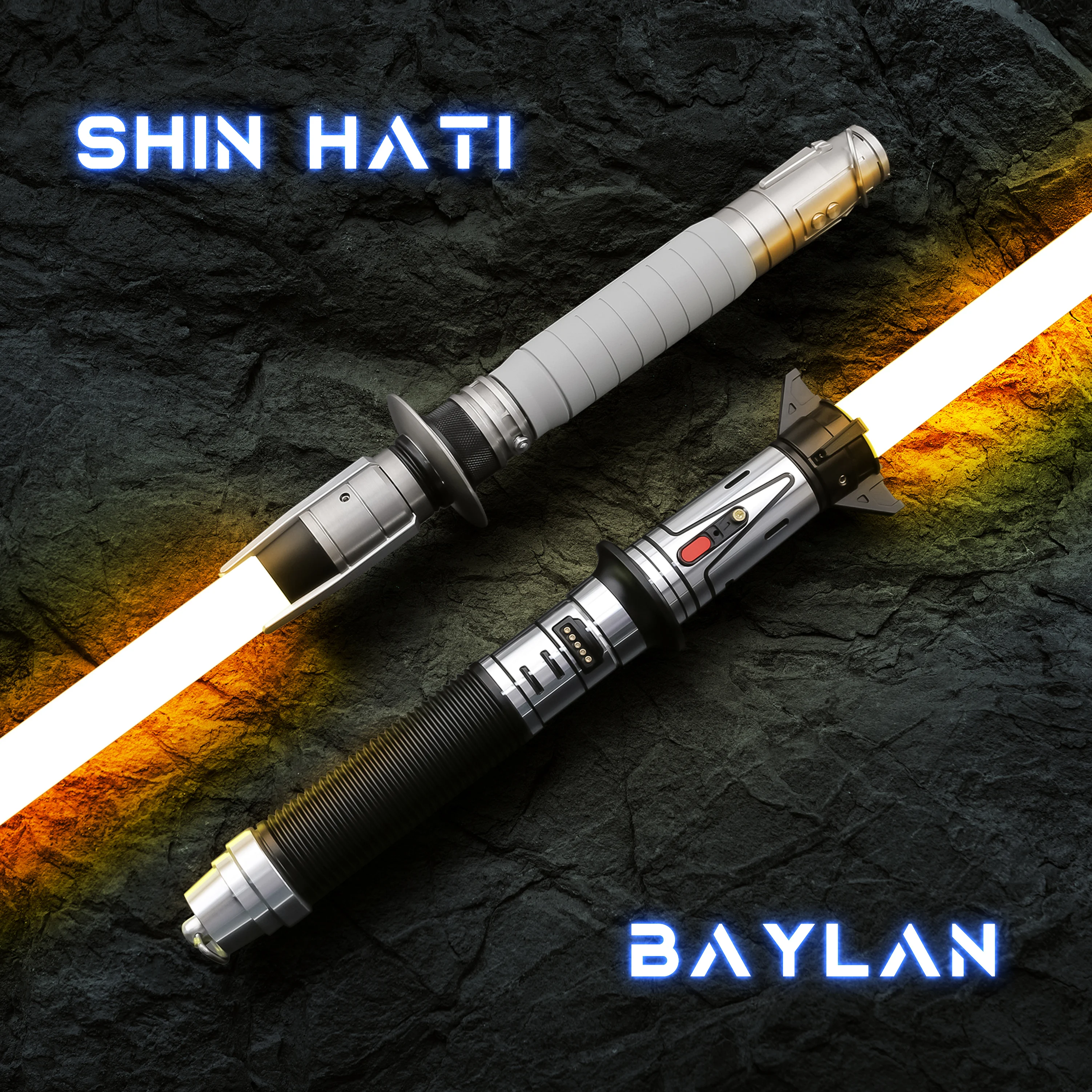 

TXQSABER Baylan Skoll Replica Lightsaber Shin Hati Replica Sword Weathered Metal Hilt Jedi Combat Laser Smooth Swing Cosplay Toy