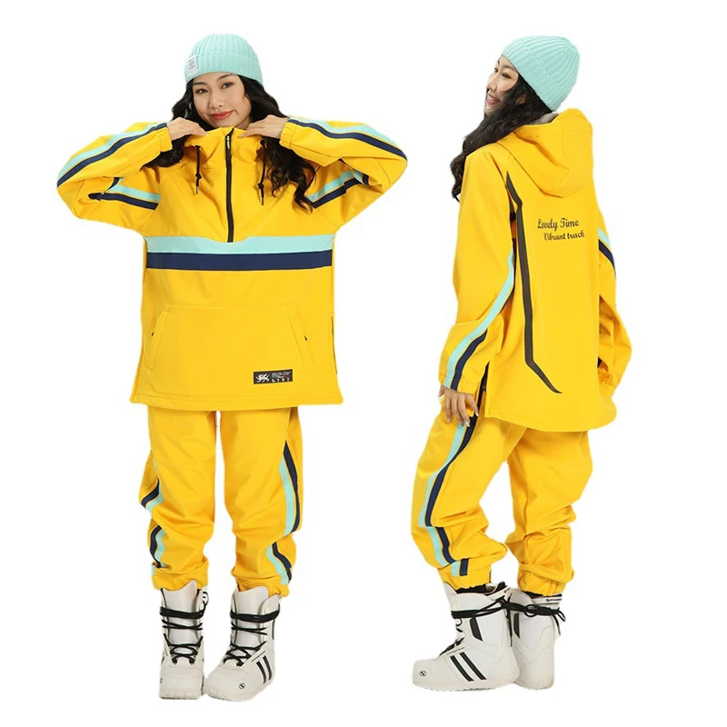

New Ski Suits Women Outdoor Sports Snowboard Jacket Men Ski Set overalls Loose Windproof Waterproof Snow Pants Winter Clothing