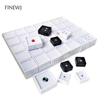 Lot Van 70 Transparante Edelsteen Display Doos Top Glazen Hanger Bedels Opslag Pot Collectie Voor Edelsteen Diamant Houder Container