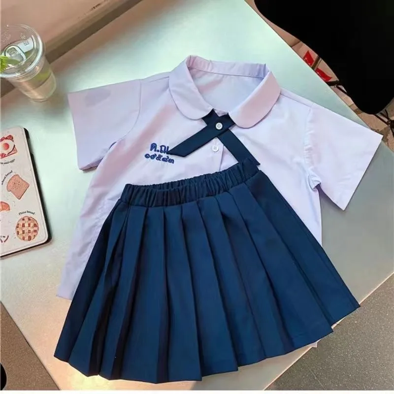 

Thai College Girls Thai School Uniform Shirt Children's Performance Chorus College Style Class Uniform Boys Kindergarten