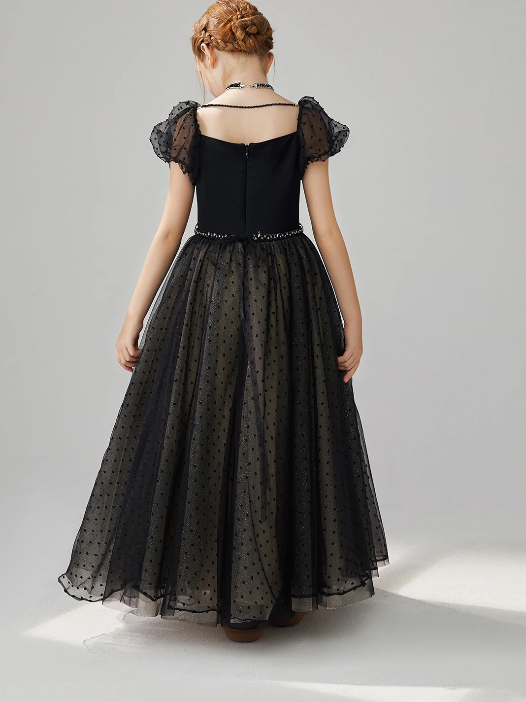 Vestido de princesa estilo Hepburn francês, Vestido de beleza menina, Estilo estrangeiro, High-End, Preto, Pode ser personalizado