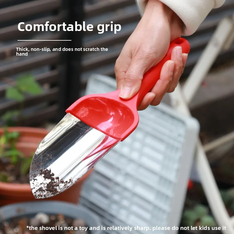 Stainless Steel Gardening Shovel Multi-Purpose Flower Planting Tool for Home Garden
