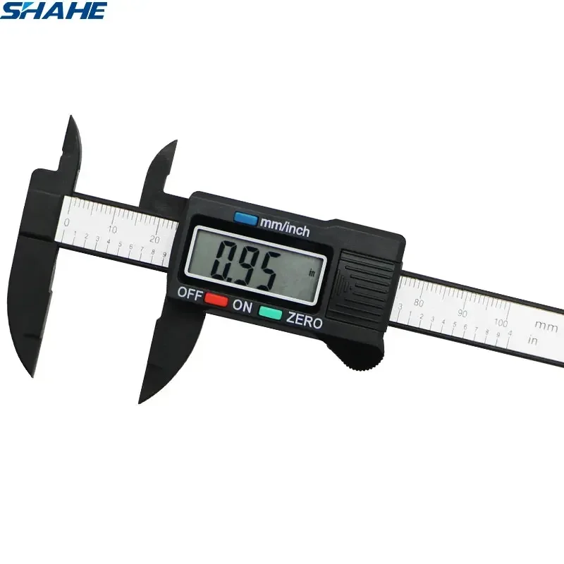 

Shahe New 100 mm Vernier Digital Electronic Caliper Ruler Carbon Fiber Composite Vernier Calipers Micrometer Measuring Tools