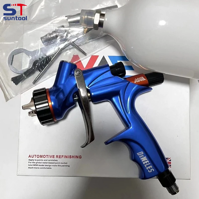 Suntool Top NVE 1.3mm Stainless Steel Nozzle Spray Gun Air Spray Gun For Car Spray Paint Water-based Paint Varnish