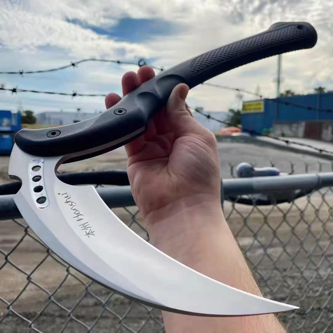 Outdoor Portable EDC Tactical Sickle Camping Vehicle Emergency Survival Tool （No Blade）