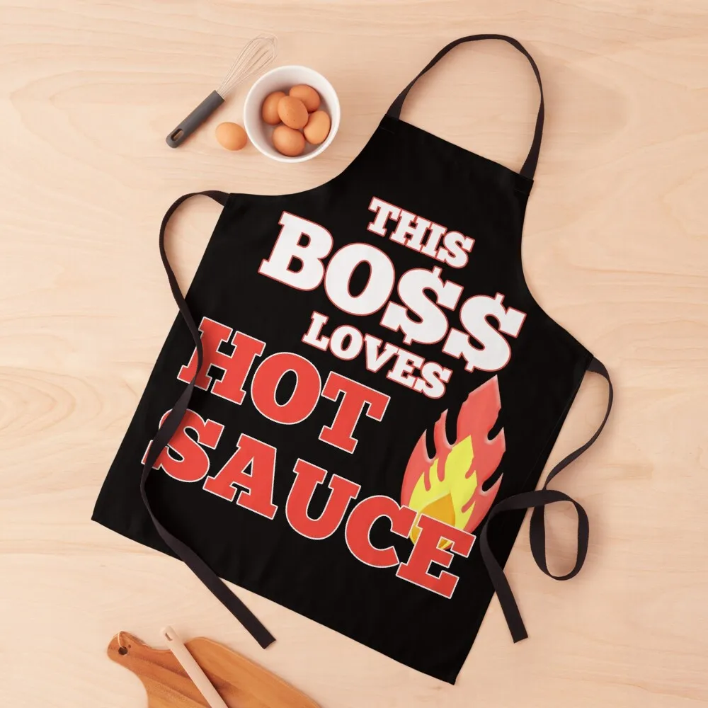 

Hot sauce Boss Apron chefs cook wear Woman Kitchens Apron