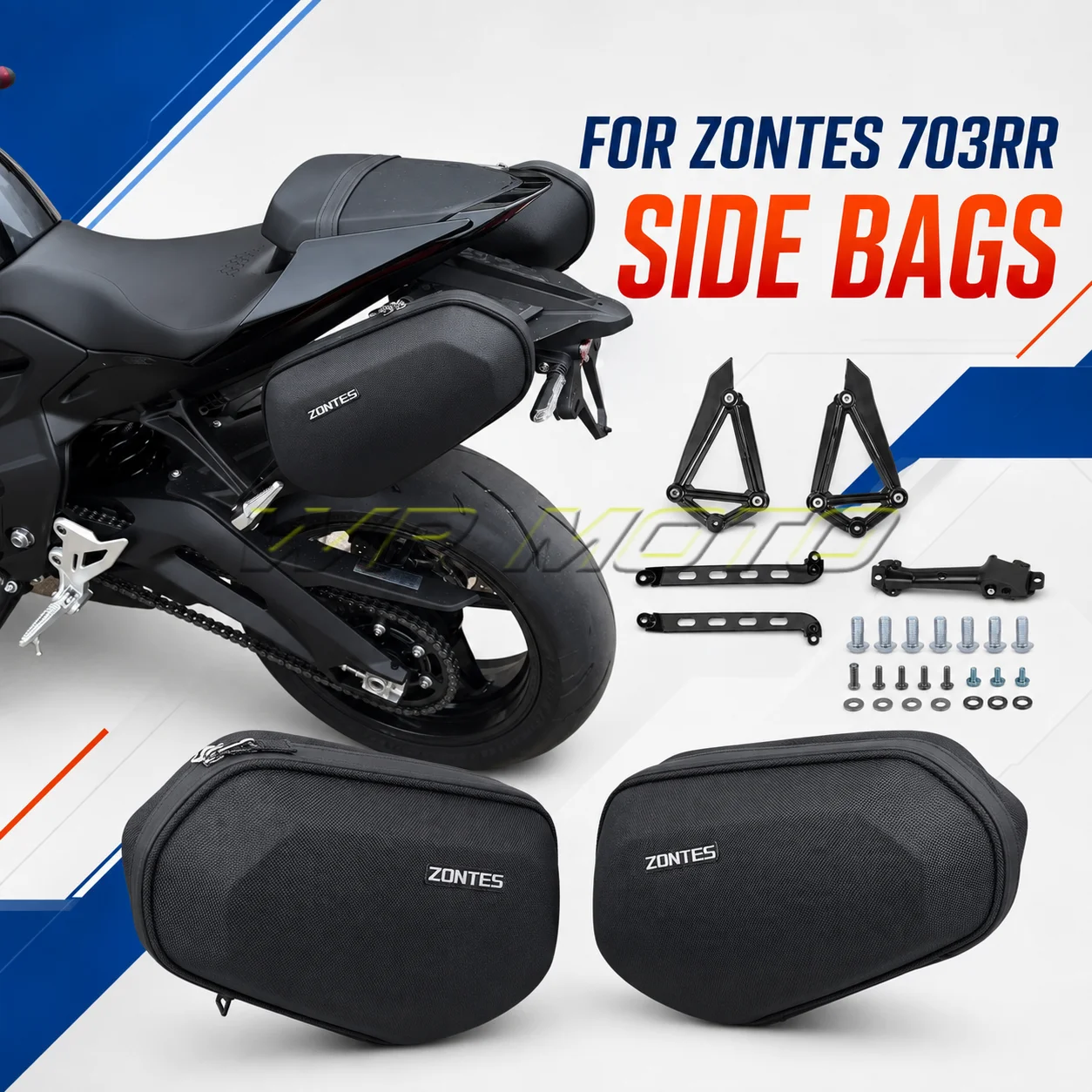 Left‑Right Side Pannier Box Bracket Cross Luggage Side‑Case Assembly Fit For ZONTES 703RR Sport Bike Mod Accessories