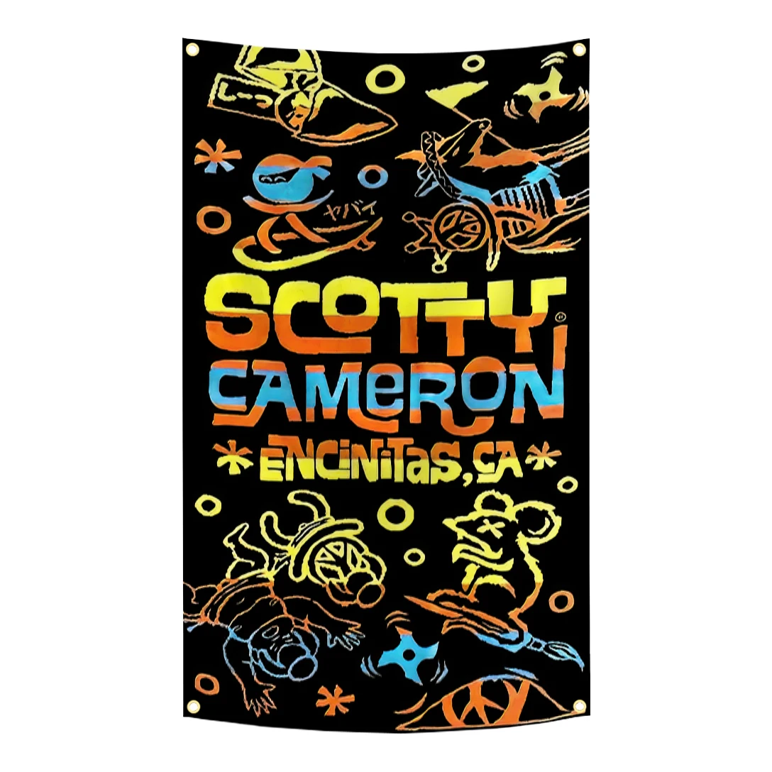 90x150cm Golf S-ScoTTY C-CameRONS Putter Ninja Cartoon Flag