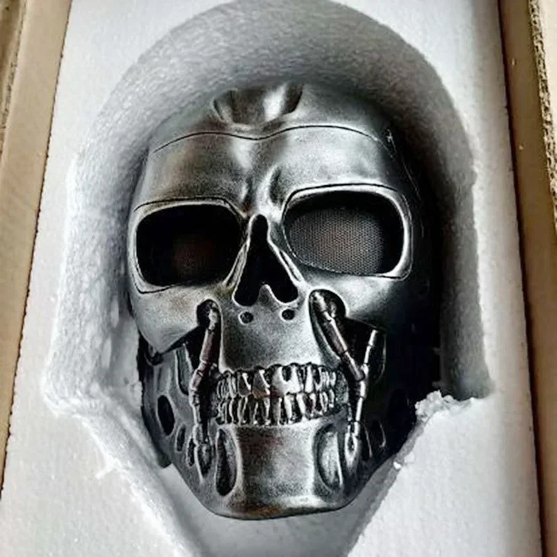 Terminator Mask Terminator Cosplays Mask CS Full Face Protective Mask Skull MaskHalloween Haunted House Decoration Props