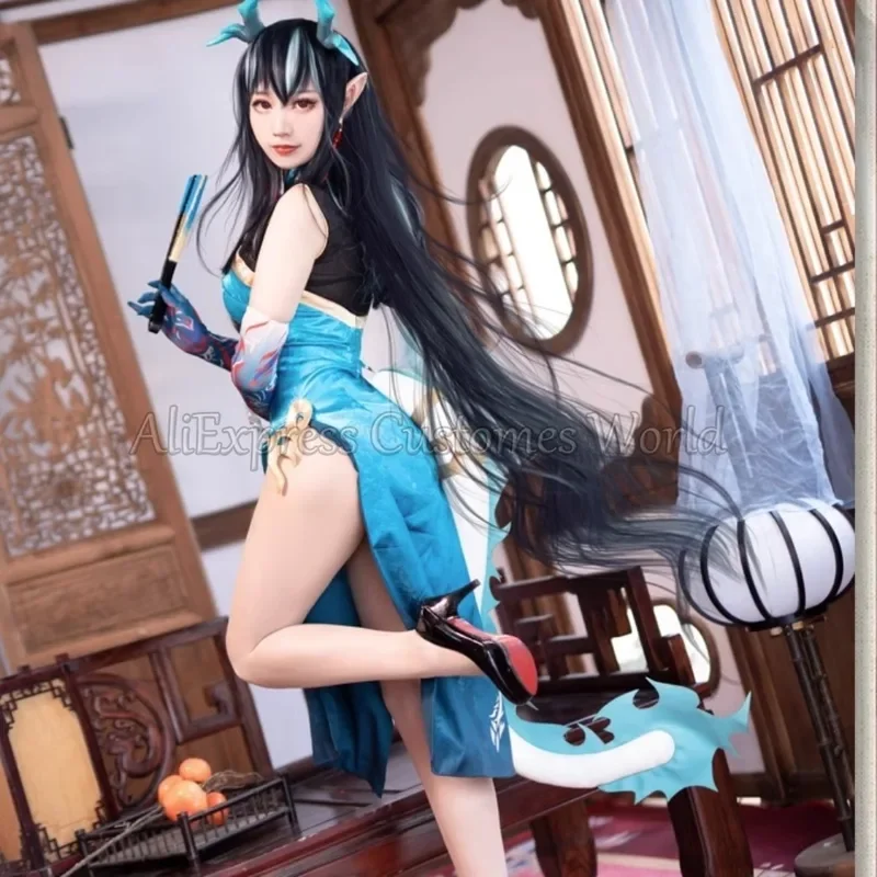 MN1 أنيمي الفرسان الغسق المشغل لعبة الغسق تأثيري حلي ذيول الباروكات قرون حفلة الهالوين شيونغسام الزي للنساء الرجال 9 * Jy