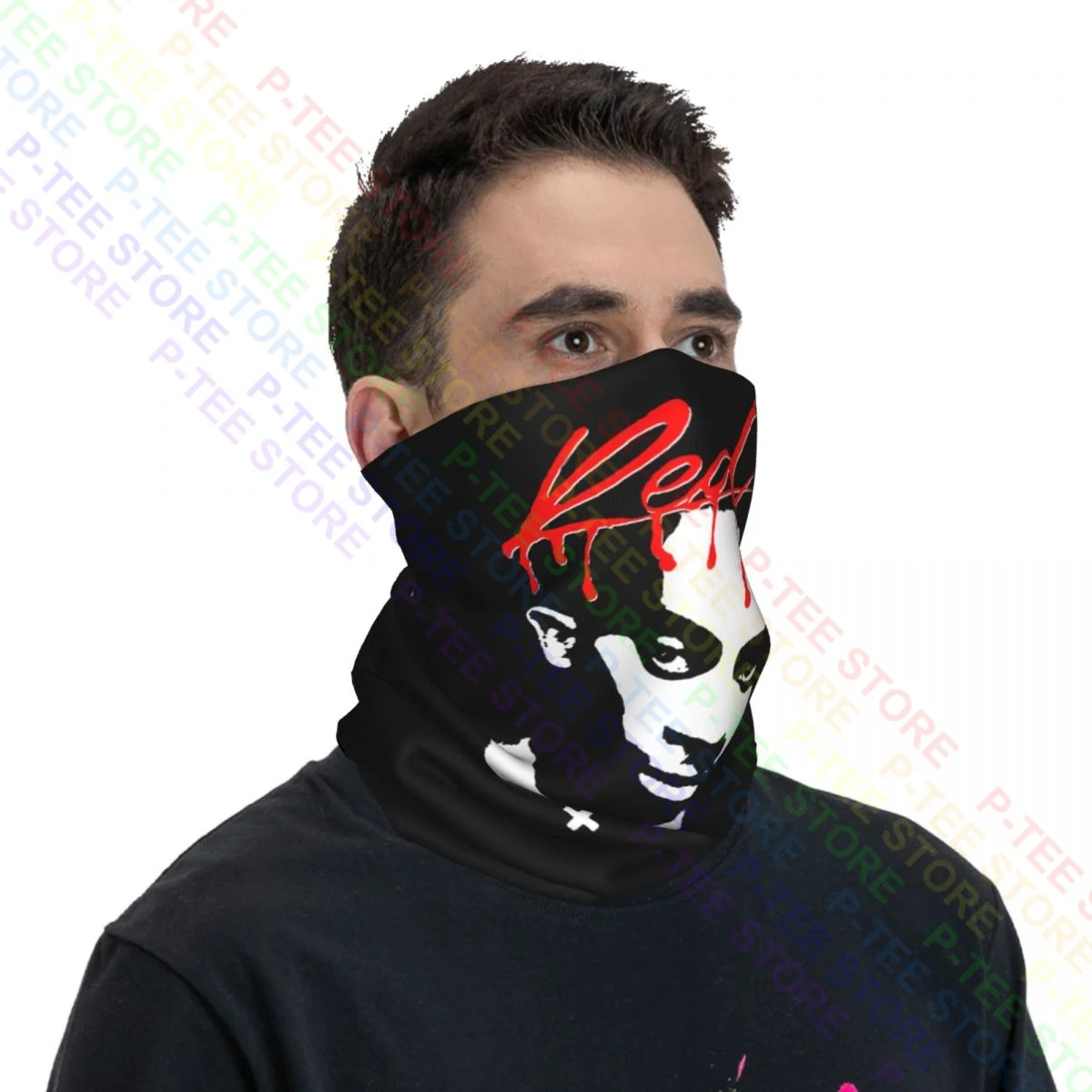 Toda lotta carti vermelho novo playboi carti rapper pescoço gaiter lenço bandana máscara facial mais quente correndo proteção solar