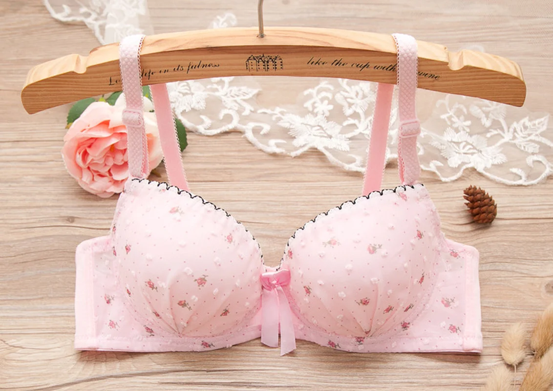 Floral Girls Bras Cotton Lace Student Girls Underwear Teen Underwear Puberty Teenage Girls Clothing 14 16 18 Years