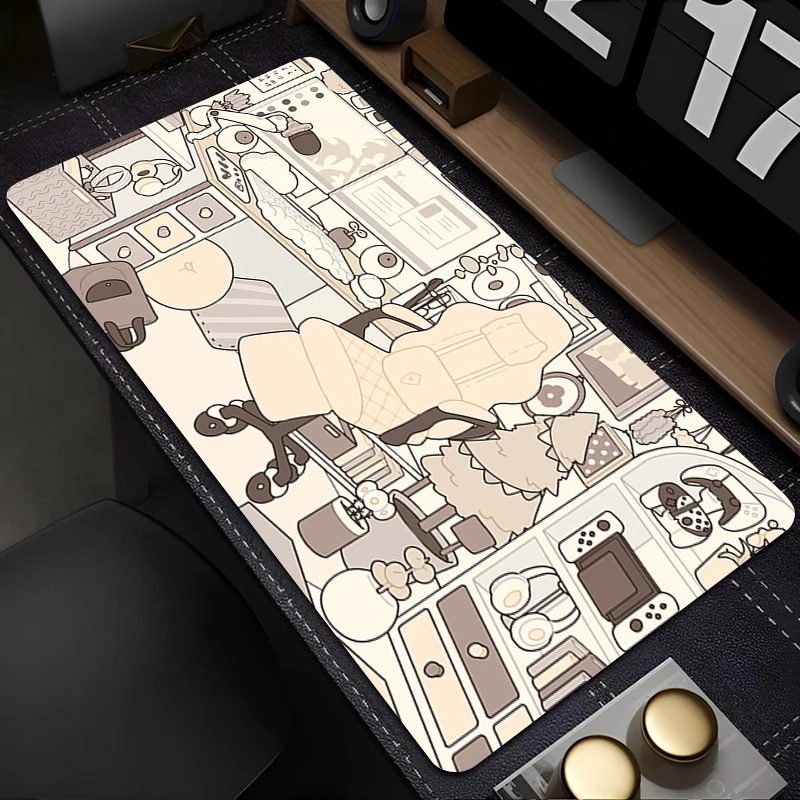 

Anime Mouse Pad Office Laptop Gaming Accessories Extended Mousepad PC Cartoon Dream Semyon Room Desk Mat Non Slip Keyboard Pad