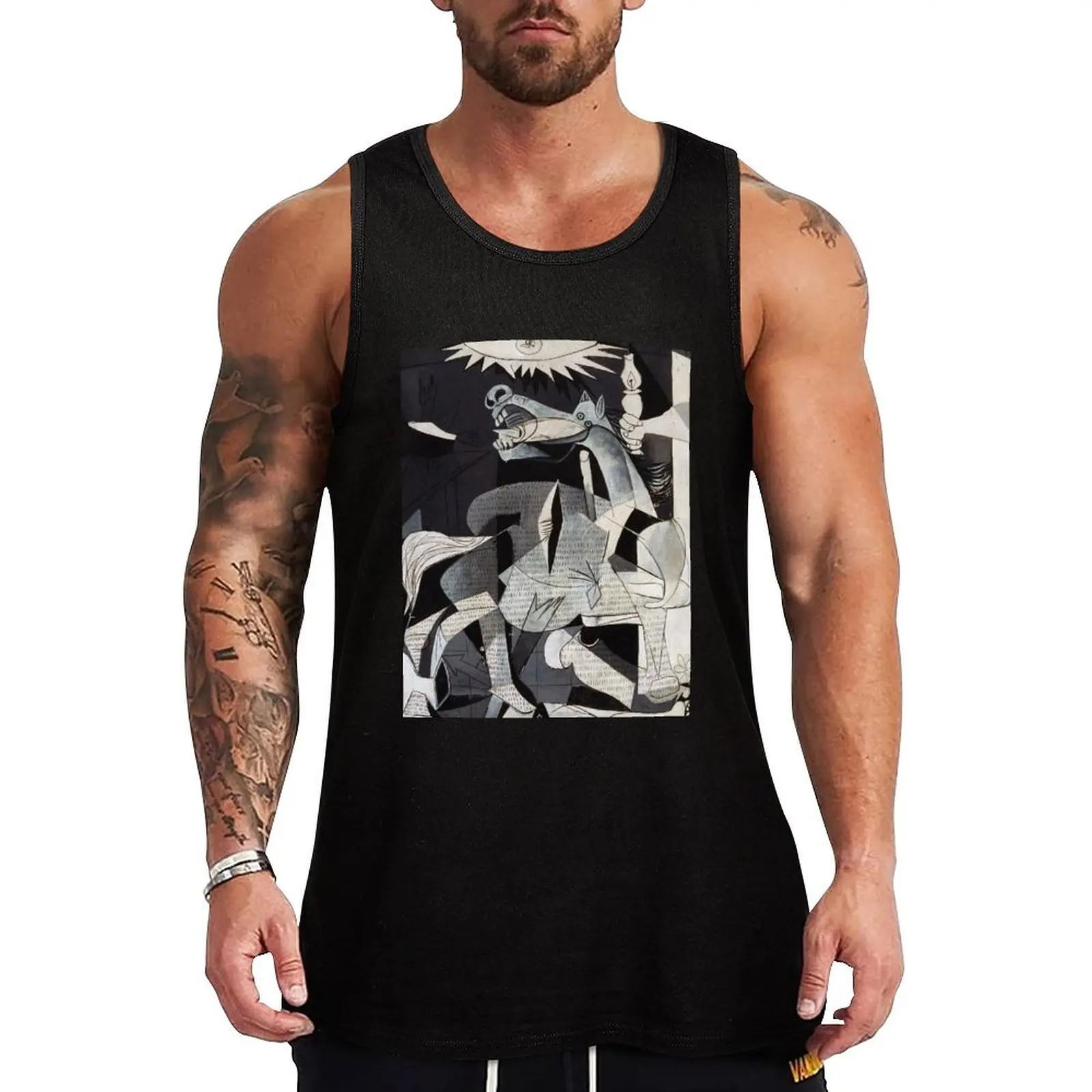 

Guernica Artwork Reproduction - Design for Wall Art, Prints, Posters, Tank Top vest men man vest t-shirt Men's