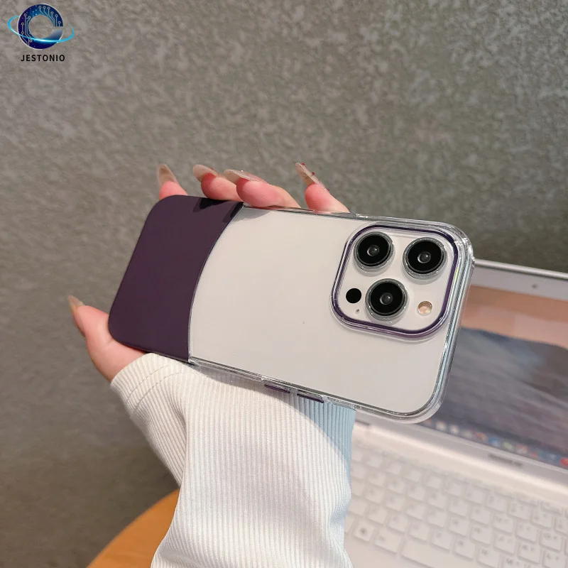

2-in-1 splicing top and bottom insertion phone case for 17 Pro Max 16 15 14 13 12 11 Plus, fully wrapped anti fall protective