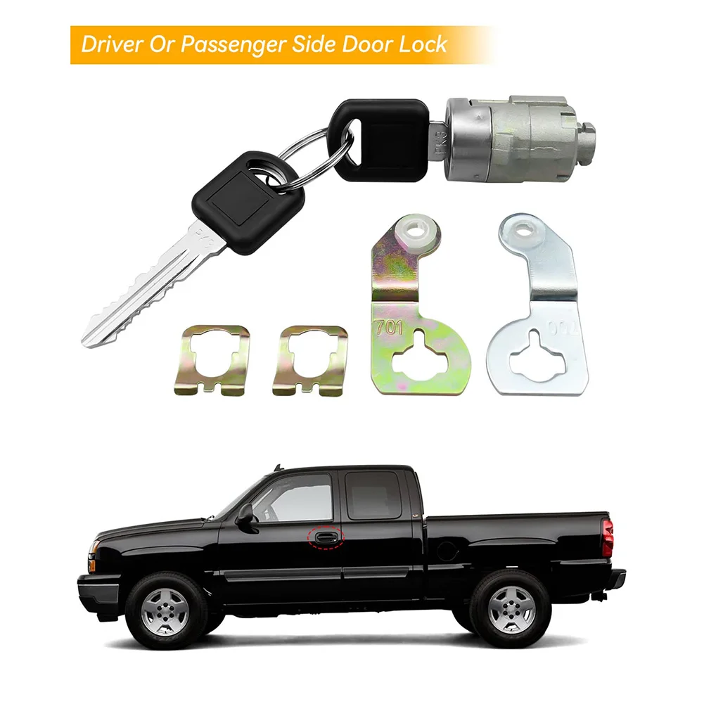 Driver and Passenger Door Locks with Key 15298924, for Cadillac Escalade/Chevrolet Silverado Suburban Tahoe