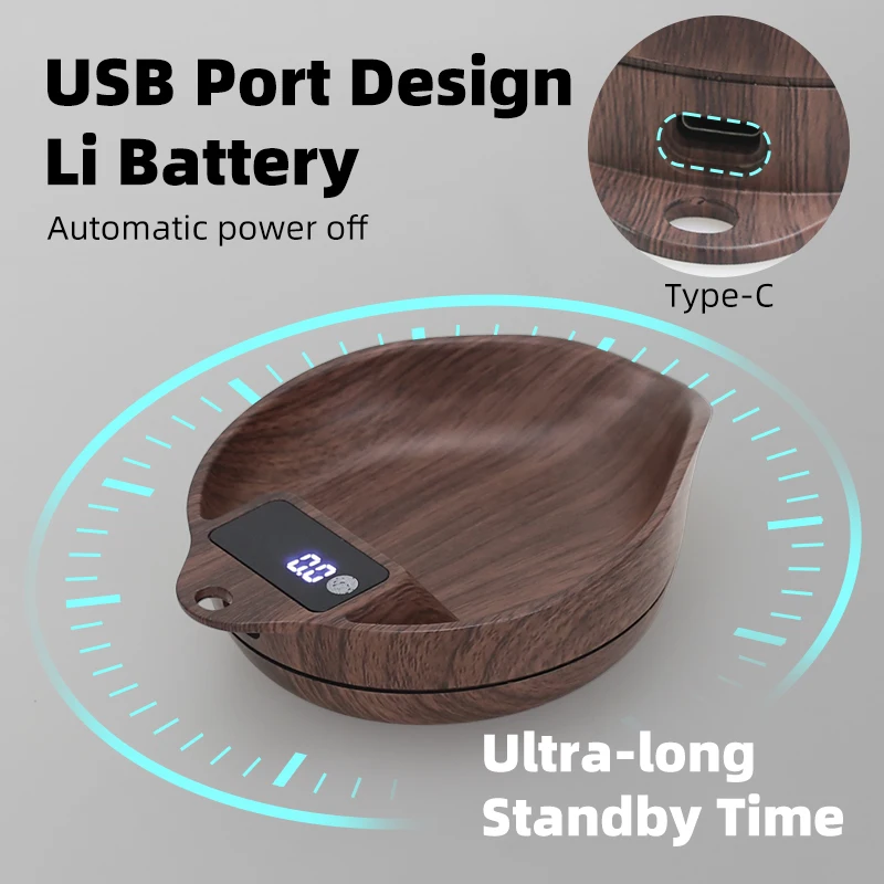 AliKisscafe مقياس القهوة الإلكترونية مقياس قياس الفول اسبريسو وزنها صينية العرض ABS رذاذ الشاي المطبخ باريستا ملحق #4