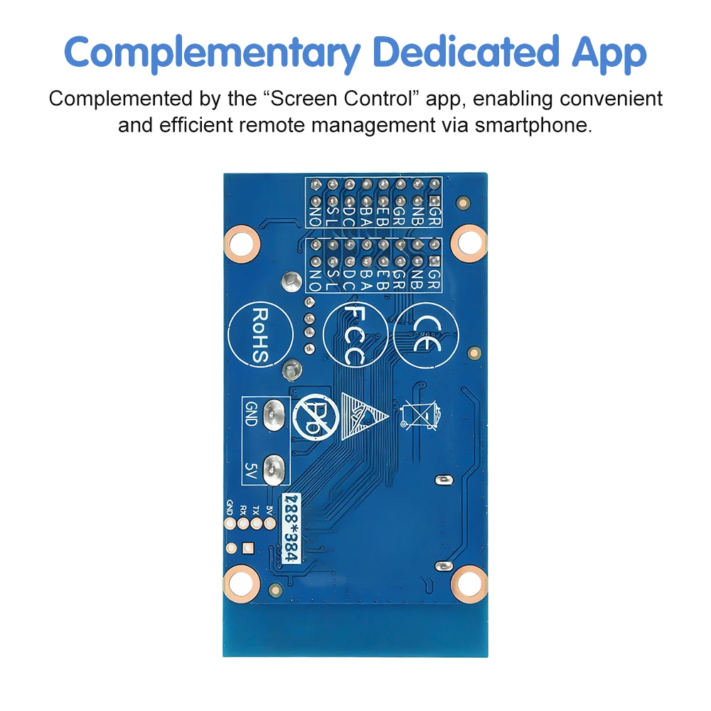 DC 4.2-5.5V HD-WF2 ワイヤレス LED コントローラー P4 P5 RGB パネル用屋内カラフルなドアディスプレイ電子キット