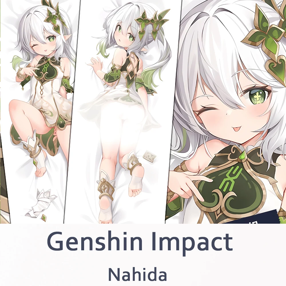 Dakimakura Genshin Impact Nahida Full Body Pillow Case Anime Otaku Pillowcase Game Throw Cushion Cover Bed Decor Gift