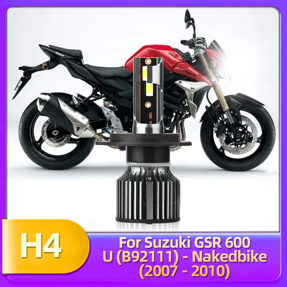 H4 LED Motorcycle Headlight Bulb 50W 7500LM CSP Lamp 12V Luces For Suzuki GSR 600 U (B92111) - Nakedbike 2007 2008 2009 2010