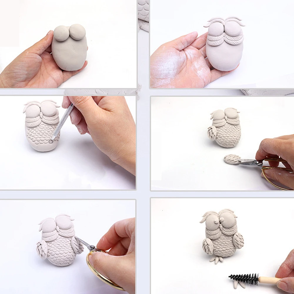 250-1000G Pottery Clay DIY Handmade Bake-Free Air-Drying Shaping Vacuum Packed Clay Making Vase Sculpture Soil Ceramic-Doll Clay