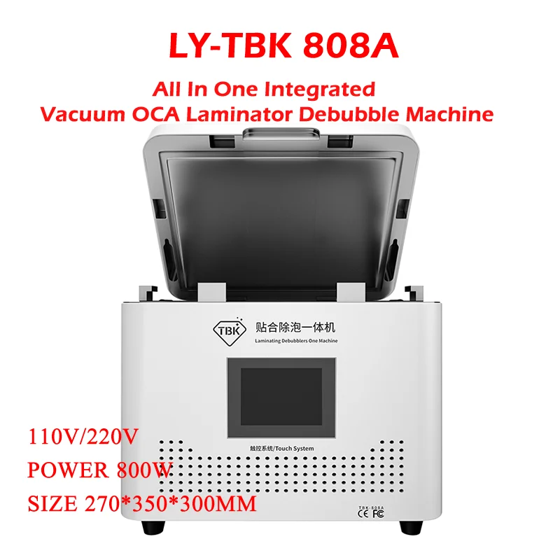 

LY-TBK 808A All In One Integrated Vacuum OCA Laminator Debubble Machine For iPad 13 Inch Mobile Phone Screen Tablet Flat Front