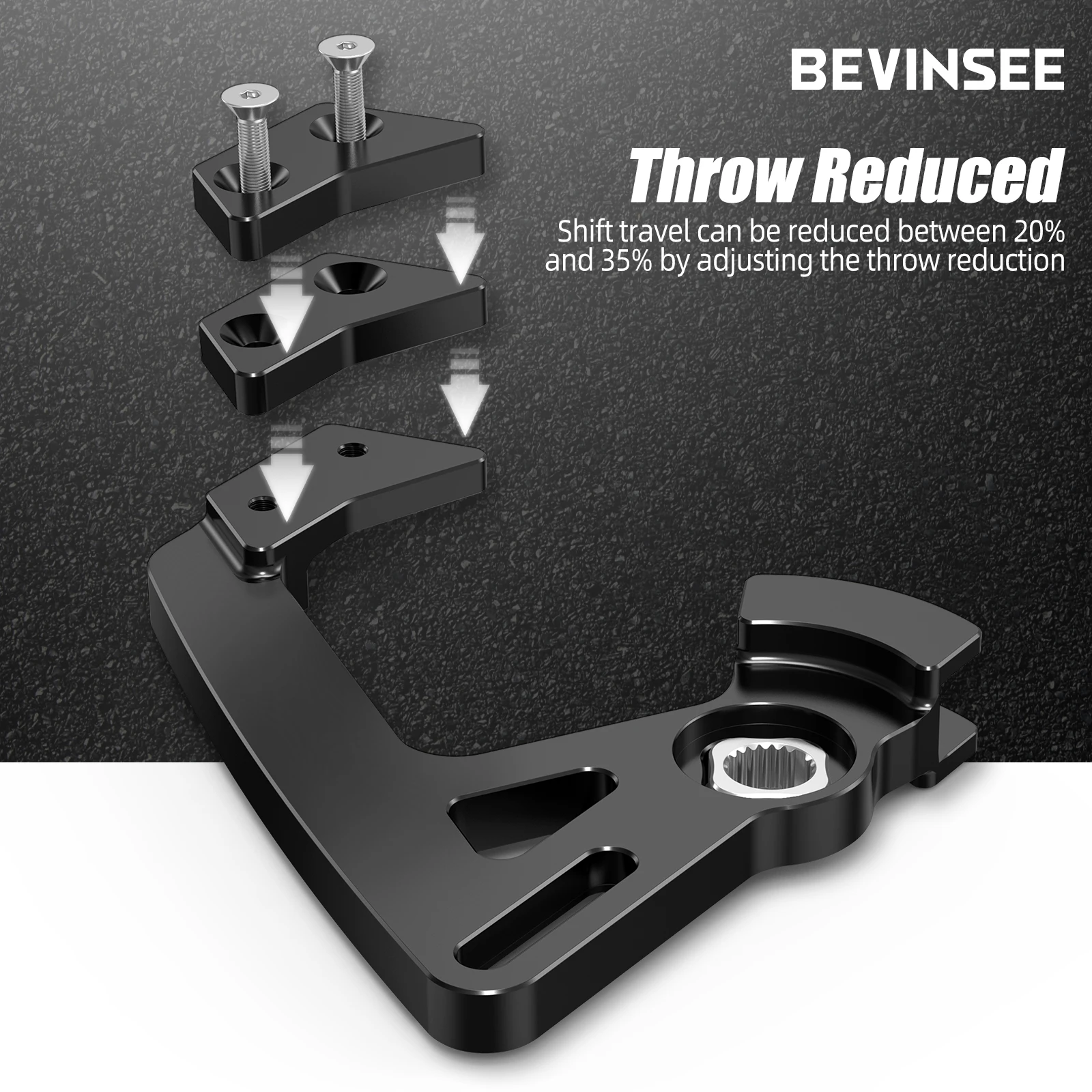 BEVINSEE Short Shifter Arm 6-speed Manual Kit for Volkswagen for VW Golf MK7 MK5 MK6 MK8 for Scirocco MK3 for Audi A3 S3 TT