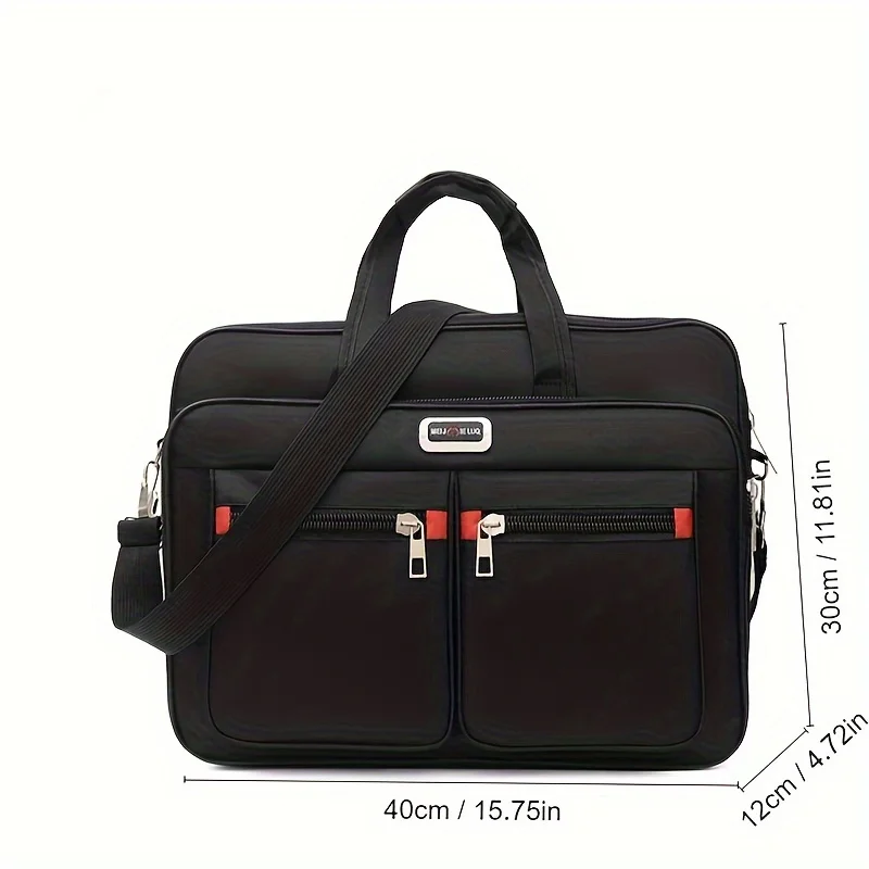 1Pc Men\'s Laptop Briefcase Waterproof Laptop Bag, Suitable for Business Shoulder Bag