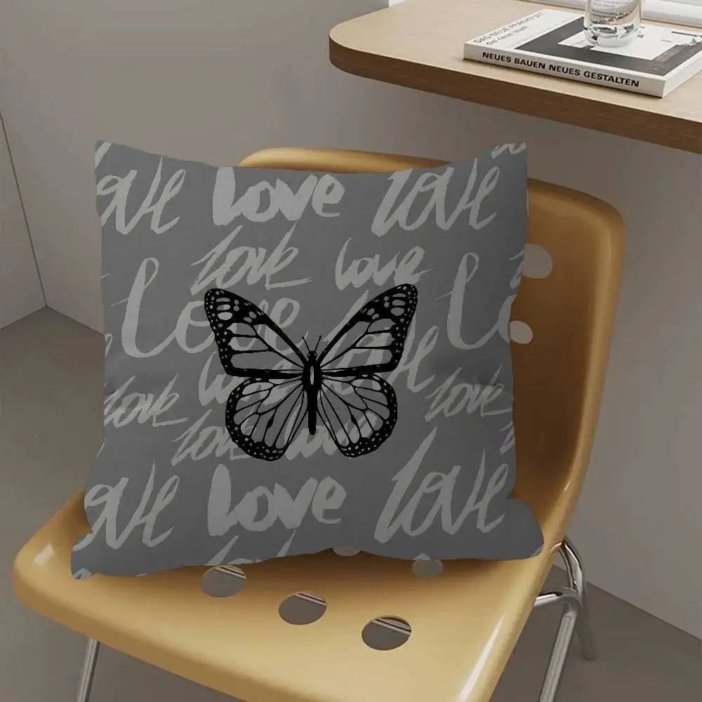 Flower Love Pattern Cushion Cover Car Throw Pillow Case For Sofa Car Christmas Gift 40x40cm 45x45cm