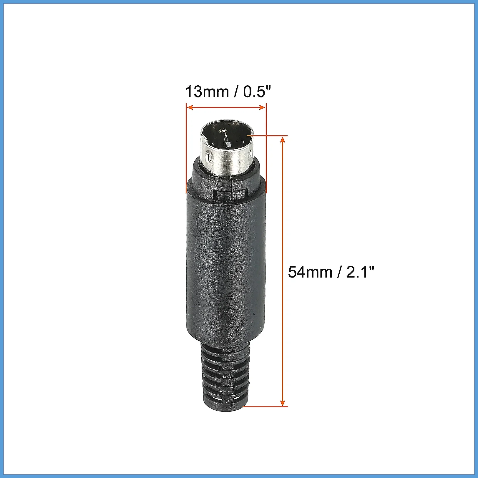 2/5Pcs S-Video DIN Mini Male Socket 3-8 Pin Signal Transmission Connector for TV DVD Player, Gold-Plated Plug, Durable AV Ada