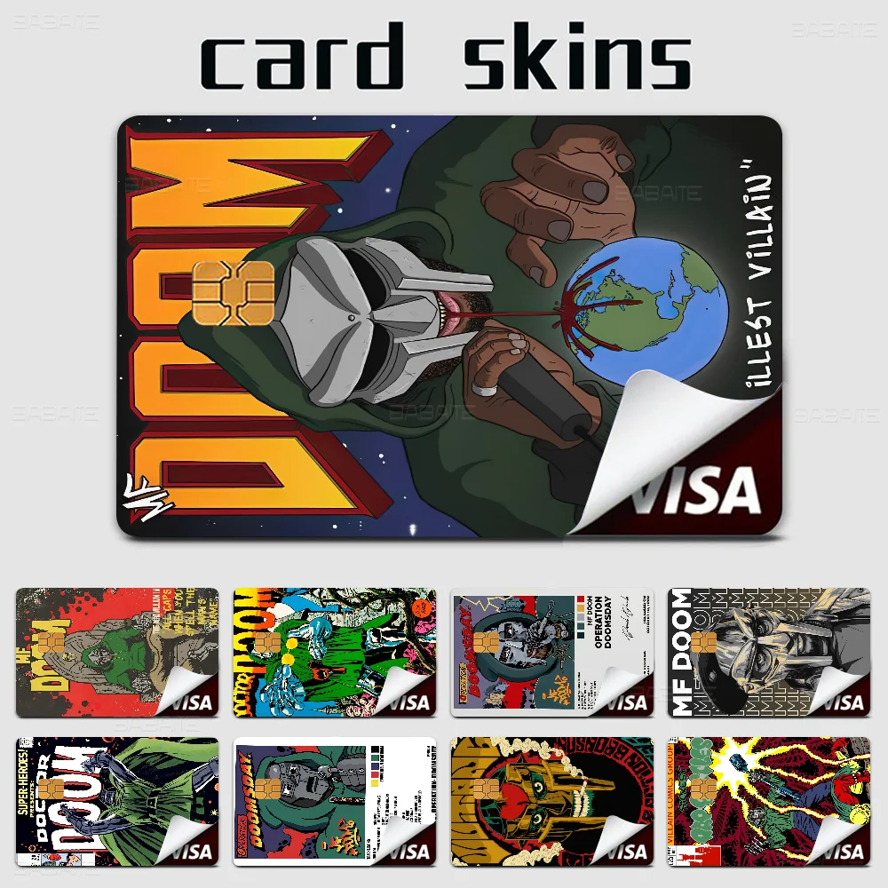 Rap Singer M-MF D-Doom Anime Young Creidt Card Debit Card Sticker Film Case Front Tape For Small Big Chip No Chip