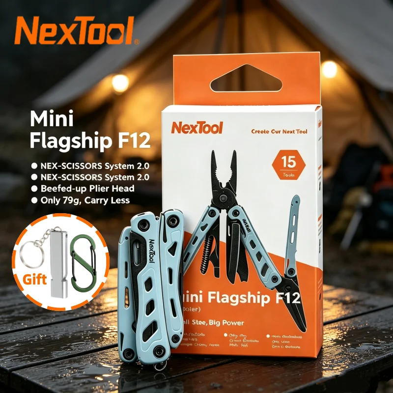NexTool Mini Flagship F12 15-in-1 Multitool Pliers Folding Tool With Screwdriver Bottle Opener Outdoor EDC Camping Tools