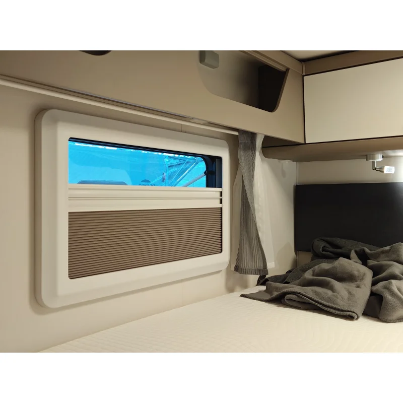 Caravan Push Out Side Window Double Insulated Glass Aluminum Frame, Multi-Angle Opening ECE Safety Approved view 3