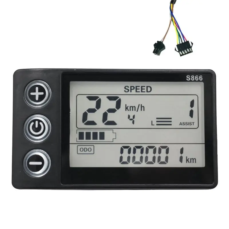 新しいホット在庫あり-コントローラーパネルダッシュボードlcdディスプレイ24v-60v-s866電動電動自転車スクーター用-smプラグ