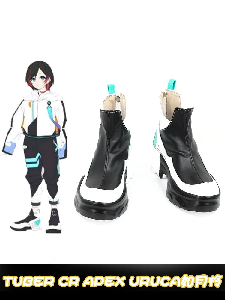 Kisaragi Ren Cosplay Shoes TuberCR Apex Uruca Wig Boots Adult Unisex Costumes Accessories for Halloween Party