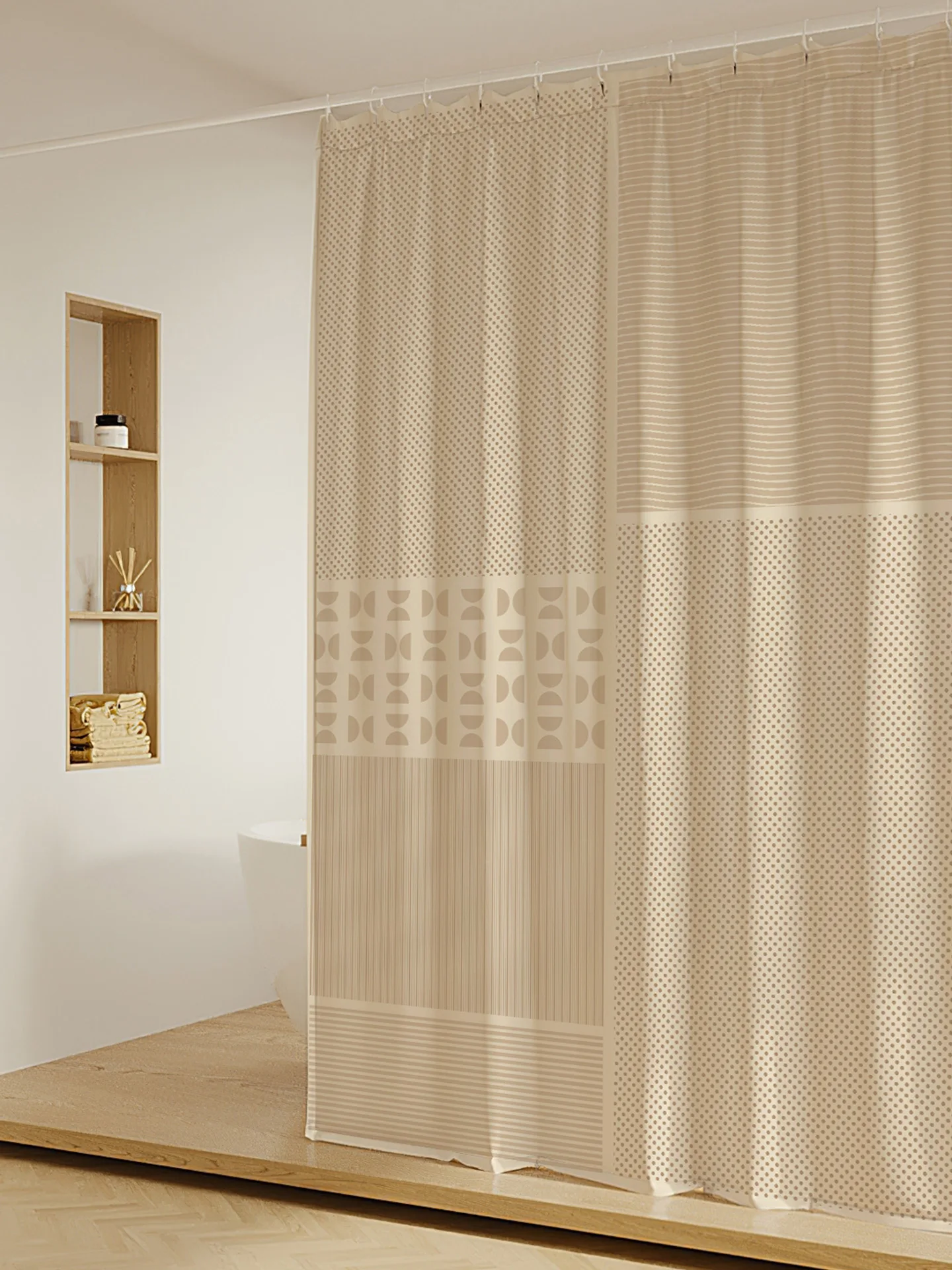 

Водонепроницаемая занавеска для ванной Xizuo в японском стиле, устойчивая к плесени, высококачественная полиэстеровая перегородка для ванной комнаты и туалета