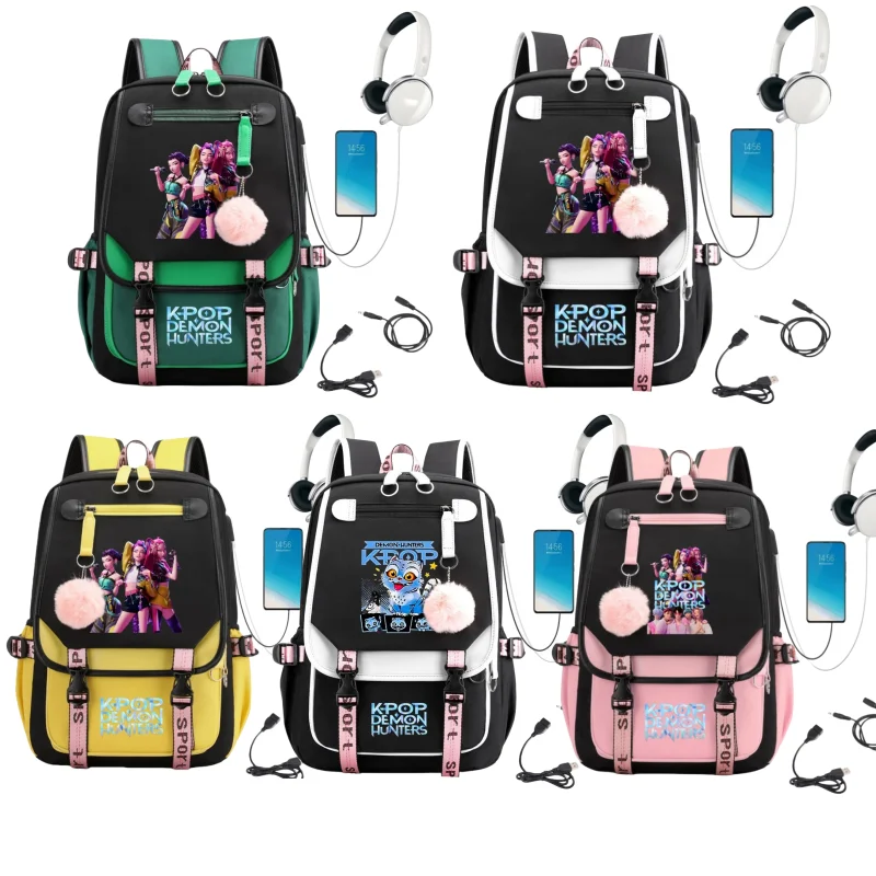 

Новое поступление 2025 года, Kpop, охотники на демонов, периферийные товары, рюкзак, повседневный рюкзак, школьная сумка, студенческая сумка для книг, подарок на день рождения
