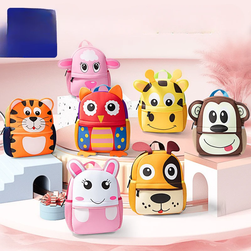 

Children's Backpack Kindergarten Baby Cartoon Backpack Three-dimensional Diving Material Lightweight Spine Protection Backpack